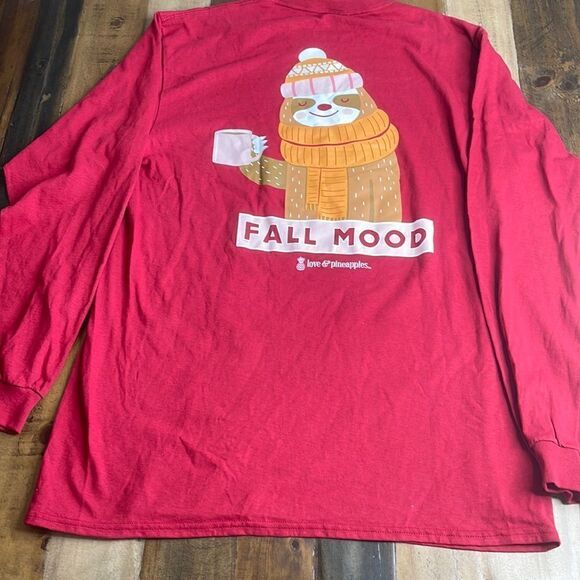 Love & Pineapple Long sleeve Tee Shirt Size L - Picture 1 of 5